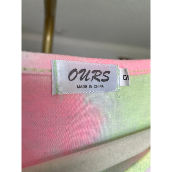 Neon Tie Dye Shirt Dress Vibrant Indie Festival Y2K Beach Resort Travel Concert - Picture 4 of 5